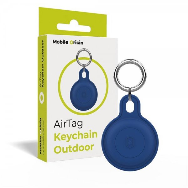 Mobile Origin AirTag Hållare Keychain Outdoor Blå