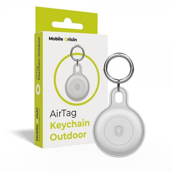 Mobile Origin AirTag Hållare Keychain Outdoor Vit