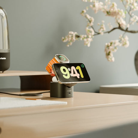 Alogic Trådlös Laddare PowerPod 4-in-1 Qi2 Svart