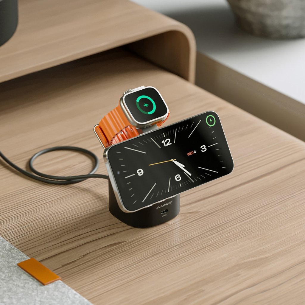 Alogic Trådlös Laddare PowerPod 4-in-1 Qi2 Svart