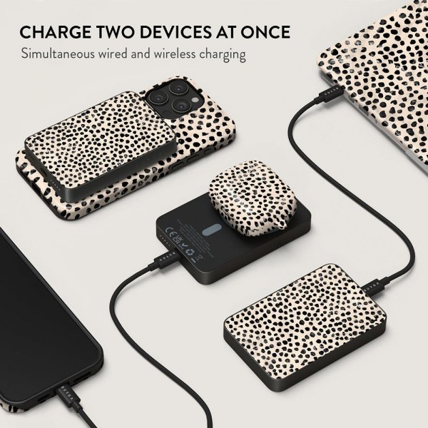 Burga Powerbank MagSafe 5000 mAh Almond Latte Metallgrå