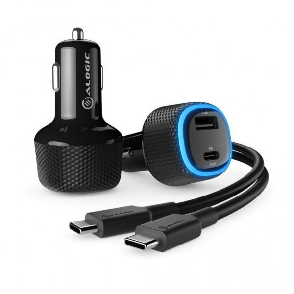 ALOGIC RAPID 2-portars USB-C och USB-A-billaddare för laptop och mobil