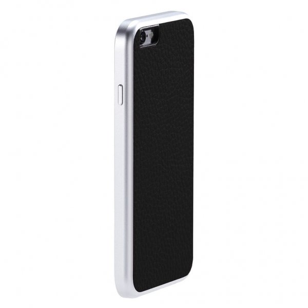Just Mobile iPhone 6/6s Skal AluFrame Leather Svart Silver