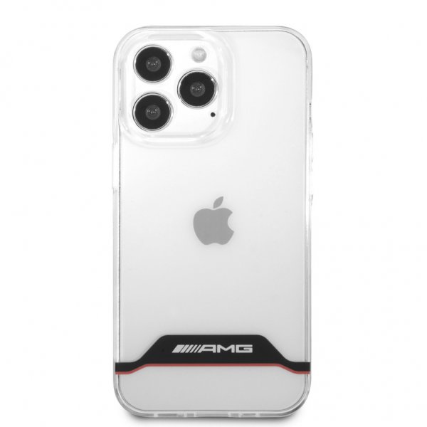 AMG iPhone 13 Pro Skal Electroplated Horizontal Stripes Röd Transparent