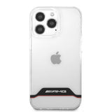 AMG iPhone 13 Pro Skal Electroplated Horizontal Stripes Röd Transparent