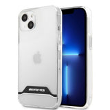 AMG iPhone 13 Mini Skal Electroplated Horizontal Stripes Vit Transparent
