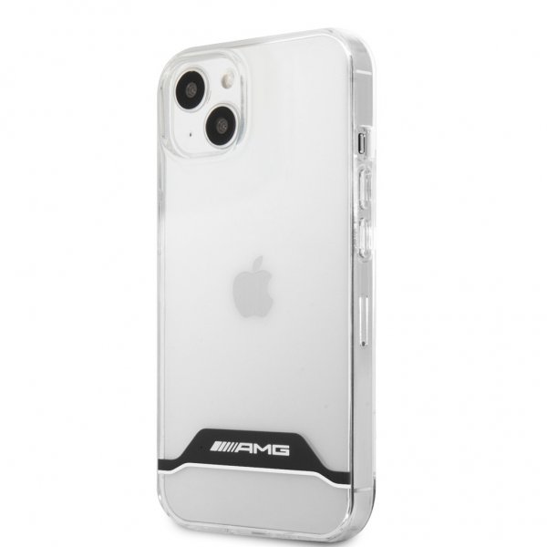 AMG iPhone 13 Mini Skal Electroplated Horizontal Stripes Vit Transparent