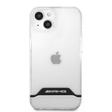 AMG iPhone 13 Mini Skal Electroplated Horizontal Stripes Vit Transparent