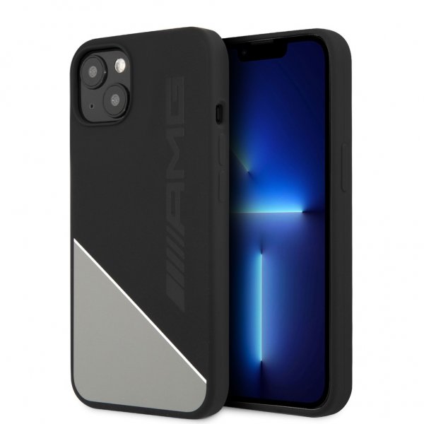 AMG iPhone 13 Mini Skal Liquid Silicone Two Tone Grå