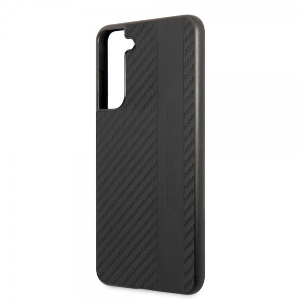 AMG Samsung Galaxy S21 FE Skal Leather Stripe Carbon Svart