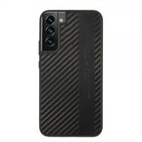 AMG Samsung Galaxy S22 Skal Leather Stripe Carbon Svart