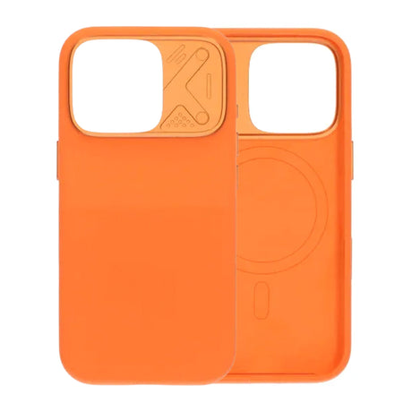 iPhone 16 Pro Skal Silikon Kamerasarg MagSafe Orange