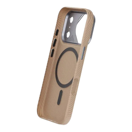 iPhone 17 Pro Skal Kolfibermönster MagSafe Beige