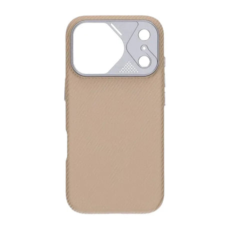 iPhone 17 Pro Max Skal Kolfibermönster MagSafe Beige