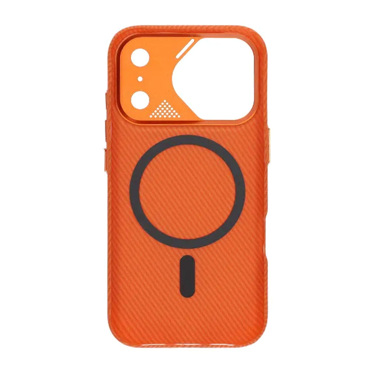 iPhone 17 Pro Max Skal Kolfibermönster MagSafe Orange