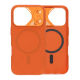 iPhone 17 Pro Max Skal Kolfibermönster MagSafe Orange