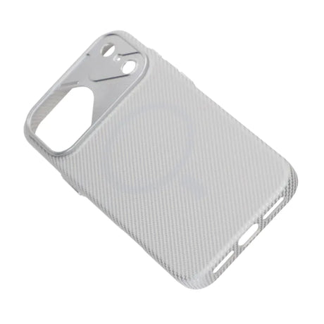 iPhone 17 Pro Max Skal Kolfibermönster MagSafe Silver