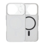 iPhone 17 Pro Skal Kolfibermönster MagSafe Silver