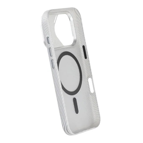 iPhone 17 Pro Skal Kolfibermönster MagSafe Silver
