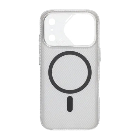 iPhone 17 Pro Skal Kolfibermönster MagSafe Silver