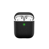 KeyBudz AirPods (1/2) Skal PodSkinz Äkta Läder Svart