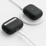 KeyBudz AirPods Pro Skal PodSkinz Äkta Läder Svart