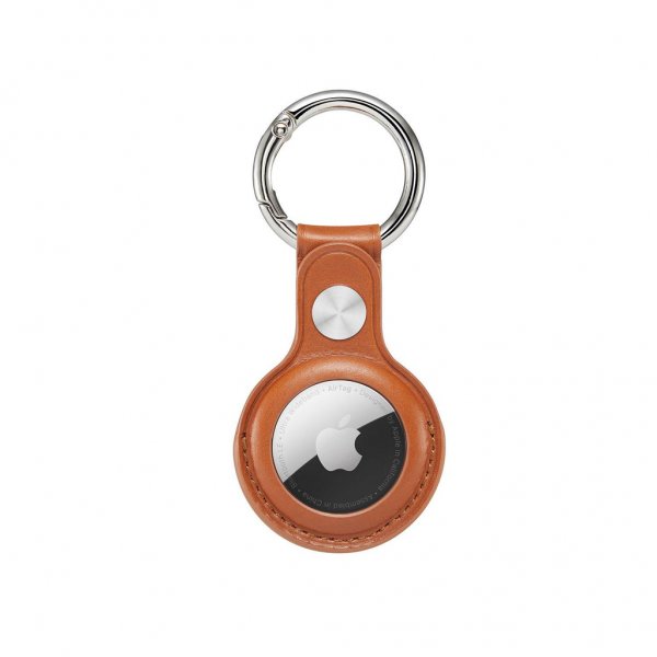 Krusell Apple AirTag Hållare Keyring Brun