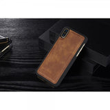 Dg.Ming iPhone X/Xs Plånboksfodral Löstagbart Skal Brun