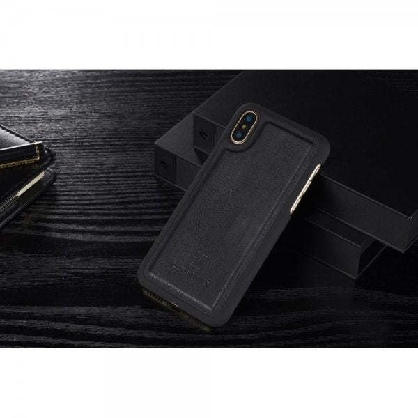 Dg.Ming iPhone X/Xs Plånboksfodral Löstagbart Skal Svart