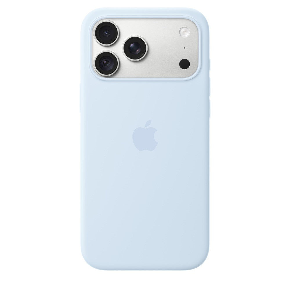 Apple Original iPhone 18 Pro Max Skal Silicone Case MagSafe Crisp Blue