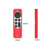Apple TV 4K 2021/Apple TV Remote (gen 2) Skal Silikon Röd