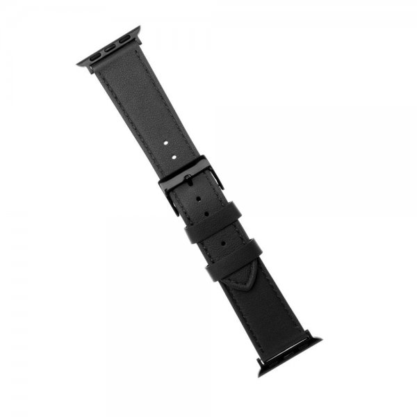 Fixed Apple Watch 38/40/41/42mm Armband Leather Strap Svart