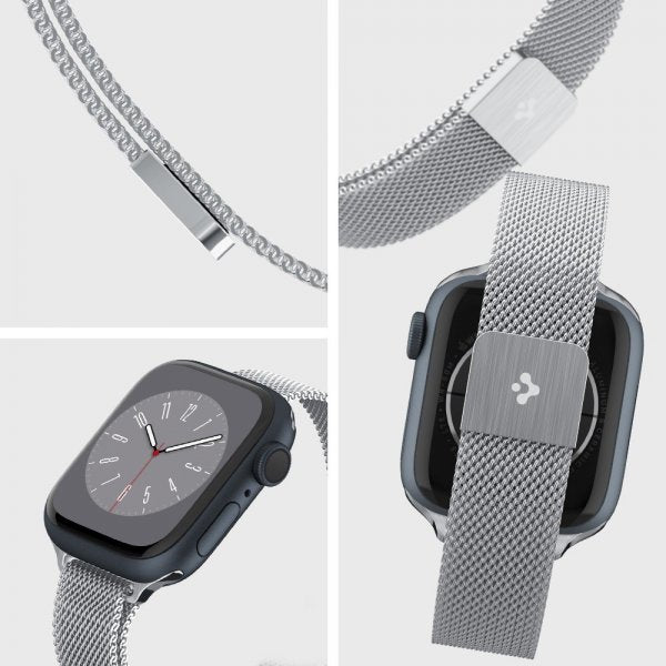 Spigen Apple Watch 38/40/41/42mm Armband Metal Fit Silver
