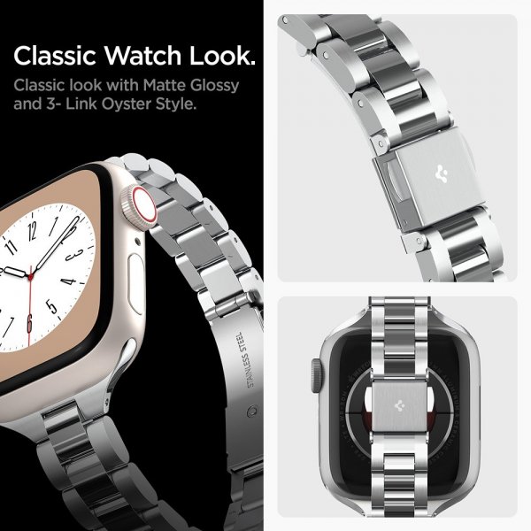 Spigen Apple Watch 38/40/41mm Armband Modern Fit 316L Silver
