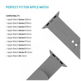 Fixed Apple Watch 38/40/41/42mm Armband Silicone Sporty Strap Grå