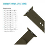 Fixed Apple Watch 38/40/41/42mm Armband Silicone Sporty Strap Olivgrön