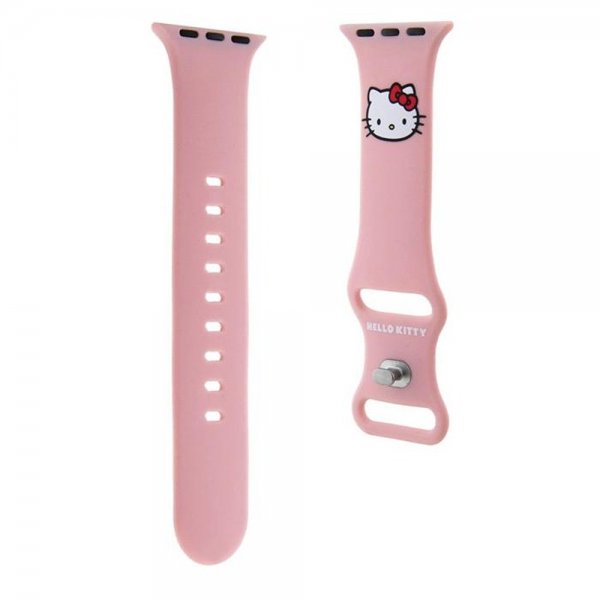 Hello Kitty Apple Watch 38/40/41/42mm Armband Liquid Silicone Rosa