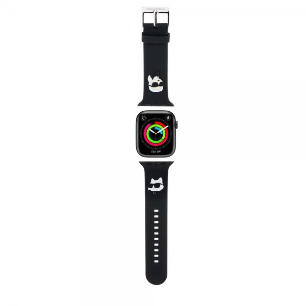 Karl Lagerfeld Apple Watch 38/40/41mm Armband Rubber NFT Karl & Choupette Svart