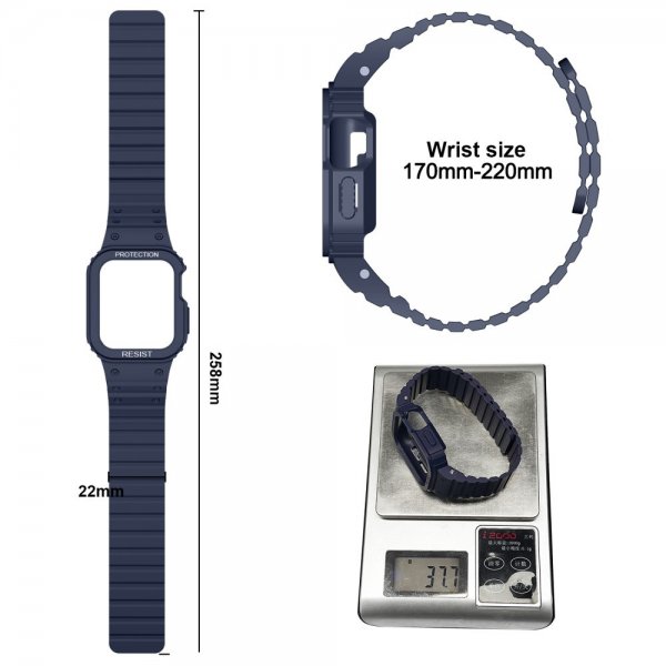 Apple Watch 40/41mm Armband med Skal Silikon Magnetstänging Rosa