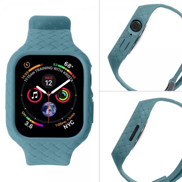 Apple Watch 41mm Armband Vävtextur Grönblå