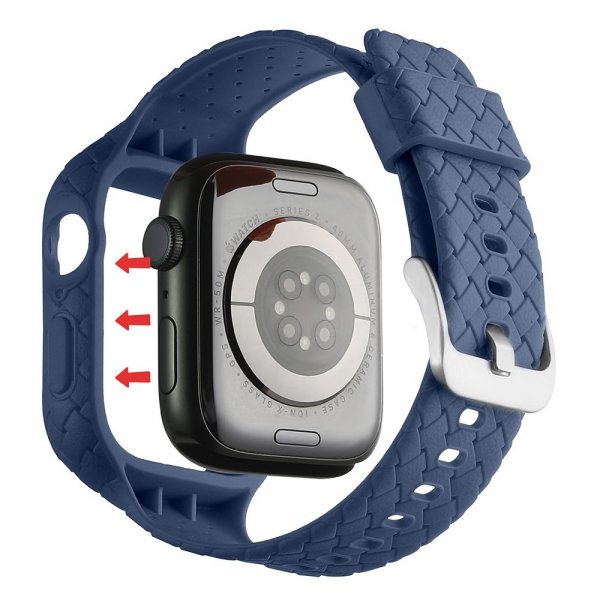 Apple Watch 41mm Armband Vävtextur Mörkblå