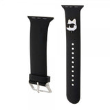 Karl Lagerfeld Apple Watch 44/45/46/Apple Watch Ultra Armband Rubber NFT Choupette Svart