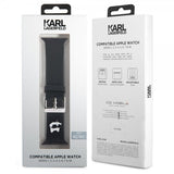 Karl Lagerfeld Apple Watch 44/45/46/Apple Watch Ultra Armband Rubber NFT Choupette Svart