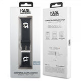 Karl Lagerfeld Apple Watch 42/44/45/Apple Watch Ultra Armband Rubber NFT Karl & Choupette Svart