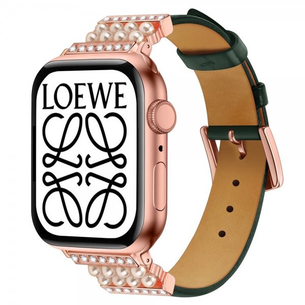 Apple Watch 44/45/46mm/Apple Watch Ultra Armband Pärlor Grön