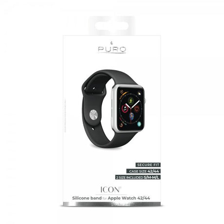 Puro Apple Watch 42/44/45mm Armband Icon Svart