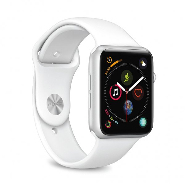 Puro Apple Watch 44/45/46mm/Apple Watch Ultra Armband ICON Silicone Band Vit