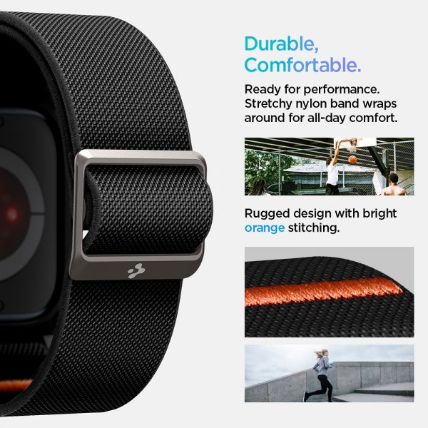 Spigen Apple Watch 42mm (Series 10/11) Armband och Skal Lite Fit Pro Matte Black