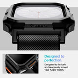 Spigen Apple Watch 42mm (Series 10/11) Armband och Skal Lite Fit Pro Matte Black