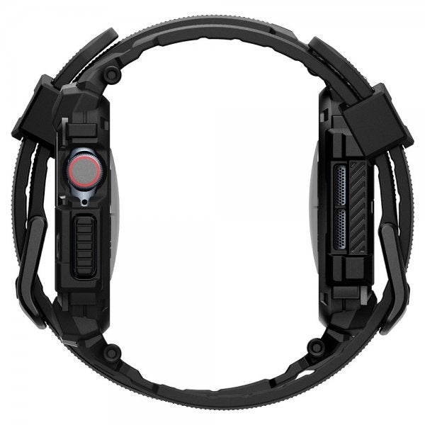 Spigen Apple Watch 42mm (Series 10/11) Armband och Skal Rugged Armor Pro Matte Black